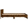 vidaXL Cadre de lit sans matelas ch&ecirc;ne fum&eacute; 160x200 cm
