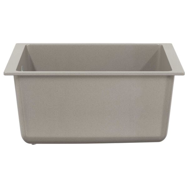 vidaXL &Eacute;vier Gris 370 x 460 mm 80% Quartz et 20% R&eacute;sine