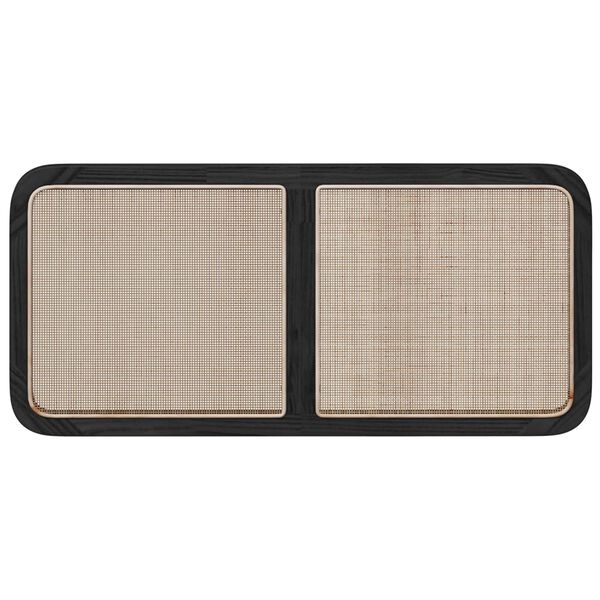 vidaXL T&ecirc;te de lit avec t&ecirc;te de lit Noir 120 x 55 x 3 cm Rotin