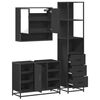 vidaXL Ensemble de meubles salle de bain 3 pcs noir bois d'ing&eacute;nierie