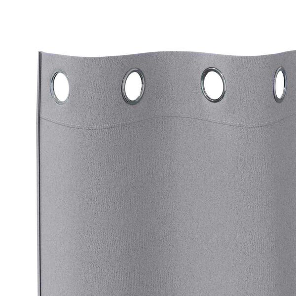 vidaXL Rideaux occultants avec anneaux 2 pcs Gris clair 175 x 140 cm