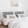 vidaXL T&ecirc;te de lit Autre Blanc et gris clair 160 cm Bois massif en pin