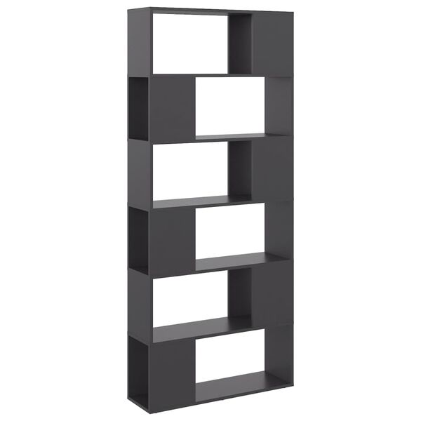 vidaXL Biblioth&egrave;que/S&eacute;parateur de pi&egrave;ce Gris Bois d'ing&eacute;nierie