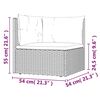 vidaXL Salon de jardin 10 pcs avec coussins Gris R&eacute;sine tress&eacute;e