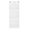 vidaXL Buffet haut Blanc 34,5x32,5x180 cm Bois d'ing&eacute;nierie