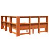 vidaXL Lit biblioth&egrave;que sans matelas cire marron 135x190 cm pin massif