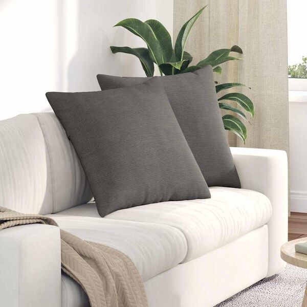 vidaXL Coussins de canap&eacute; 2 pcs Gris clair 60 x 60 cm