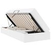 vidaXL Lit avec rangement et matelas avec stockage 2 pc Blanc Cuir