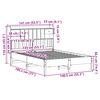 vidaXL Lit biblioth&egrave;que sans matelas cire marron 135x190 cm pin massif