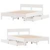vidaXL Cadre de lit sans matelas blanc 120x190 cm bois de pin massif
