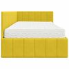 vidaXL Cadre de lit d'angle avec matelas 2 pcs Jaune Velours