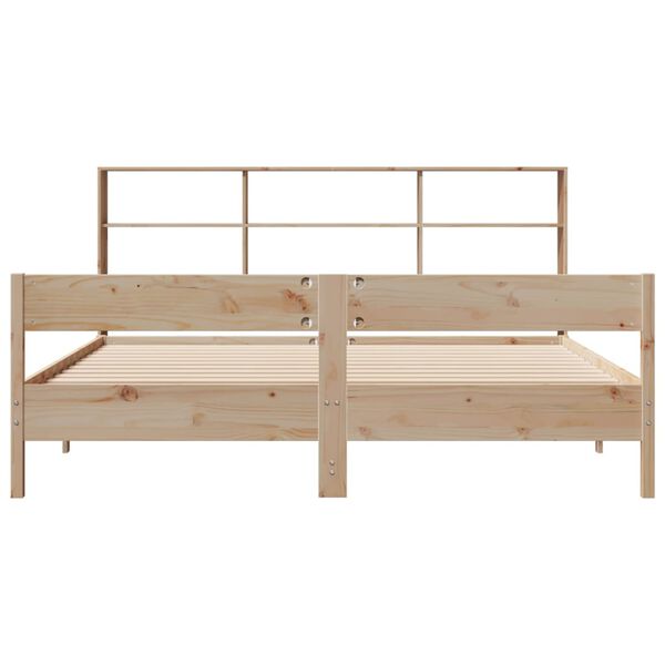 vidaXL Lit biblioth&egrave;que sans matelas 180x200 cm bois massif de pin