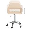 vidaXL Chaises pivotantes &agrave; manger lot de 6 cr&egrave;me tissu