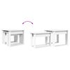 vidaXL Ensemble de tables basses 2 pcs Blanc Bois d'ing&eacute;nierie