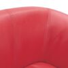 vidaXL Fauteuil avec repose-pied rouge similicuir