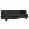vidaXL Lit pour chien noir 80x45x30 cm velours