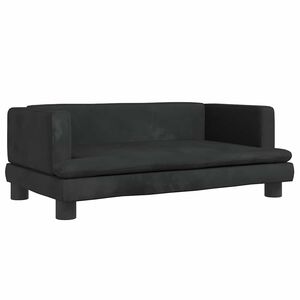 vidaXL Lit pour chien noir 80x45x30 cm velours