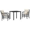 vidaXL Ensemble de salle &agrave; manger pour jardin 9 pcs Noir polyrotin