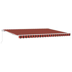 vidaXL Auvent r&eacute;tractable Orange et marron 450 x 350 x 165 cm