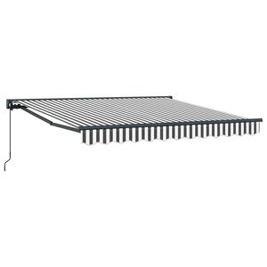 vidaXL Auvent R&eacute;tractable Anthracite et blanc 300 x 250 cm