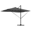 vidaXL Parasol Roma à Bras Déporté Anthracite et noir