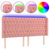 vidaXL T&ecirc;te de lit &agrave; LED Rose 183x16x118/128 cm Velours