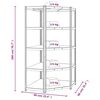 vidaXL &Eacute;tag&egrave;res &agrave; 5 niveaux 2pcs Anthracite Acier et bois d'ing&eacute;nierie