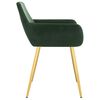 vidaXL Chaises &agrave; manger lot de 2 Vert fonc&eacute; Velours