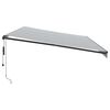 vidaXL Auvent r&eacute;tractable automatique avec LED anthracite et blanc