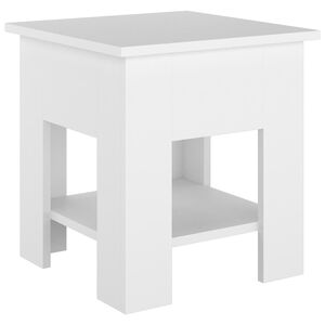 vidaXL Table basse Blanc 40x40x42 cm Bois d'ing&eacute;nierie