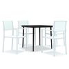 vidaXL Ensemble &agrave; manger de jardin 5 pcs Blanc