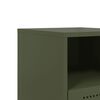 vidaXL Table de chevet vert olive 36x39x60,5 cm acier