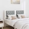 vidaXL T&ecirc;te de lit Autre Blanc et gris clair 120 cm Bois massif en pin