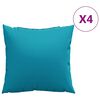 vidaXL Coussins de canap&eacute; 4 pcs bleus 40x40 cm en tissu