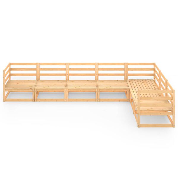 vidaXL Salon de jardin 7 pcs bois de pin massif