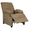 vidaXL Fauteuil de massage Taupe Similicuir daim