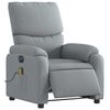 vidaXL Fauteuil de massage inclinable &eacute;lectrique gris clair tissu