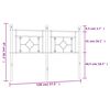 vidaXL T&ecirc;te de lit m&eacute;tal noir 140 cm