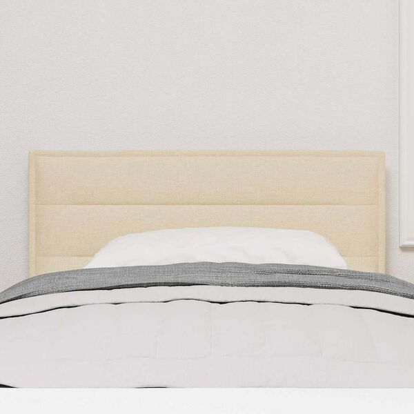 vidaXL T&ecirc;te de lit Cr&egrave;me 90 cm tissu