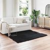 vidaXL Tapis en fausse Tafalla Noir 120 x 120 cm Polyester