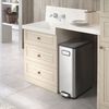 EKO Poubelle &agrave; p&eacute;dale Ecofly 2x20 L Argent&eacute; mat