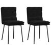 vidaXL Chaises &agrave; manger lot de 2 Noir Velours