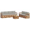 vidaXL Ensembles de canap&eacute;s avec coussin 8 pcs Gris Naturel et Clair