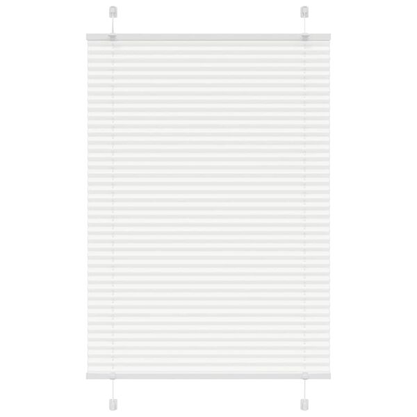 vidaXL Store pliss&eacute; blanc 90x100 cm largeur du tissu 89,4 cm polyester