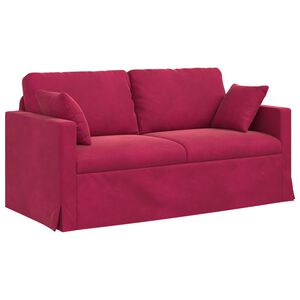 vidaXL Canap&eacute; Bordeaux 158 x 78 x 80 cm Velours