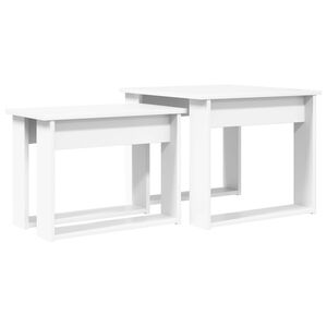 vidaXL Ensemble de tables basses 2 pc Blanc 50 x 52 x 42 cm