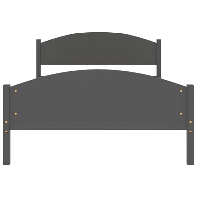 vidaXL Cadre de lit sans matelas gris foncé pin massif 120x200 cm