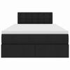 vidaXL Lit avec rangement et matelas avec matelas Noir 120 x 190 cm