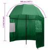 vidaXL Parapluie de pêche Vert 300x240 cm