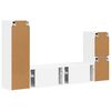 vidaXL Ensemble meuble TV Montage mural 4 pcs Blanc Bois d'ing&eacute;nierie